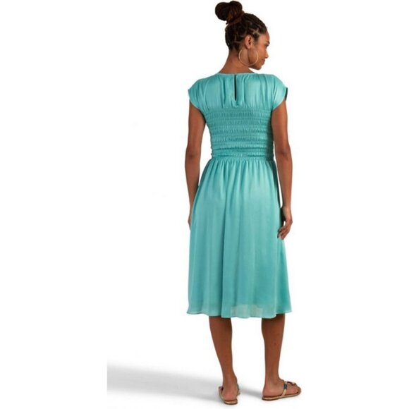 💕TRINA TURK💕 Entertain Dress ~ Turquoise Medium M NWT - Picture 5 of 13